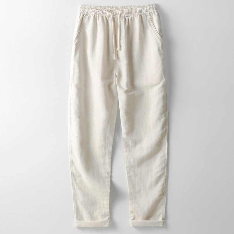 Santorini Pure Linen Trousers | Europa