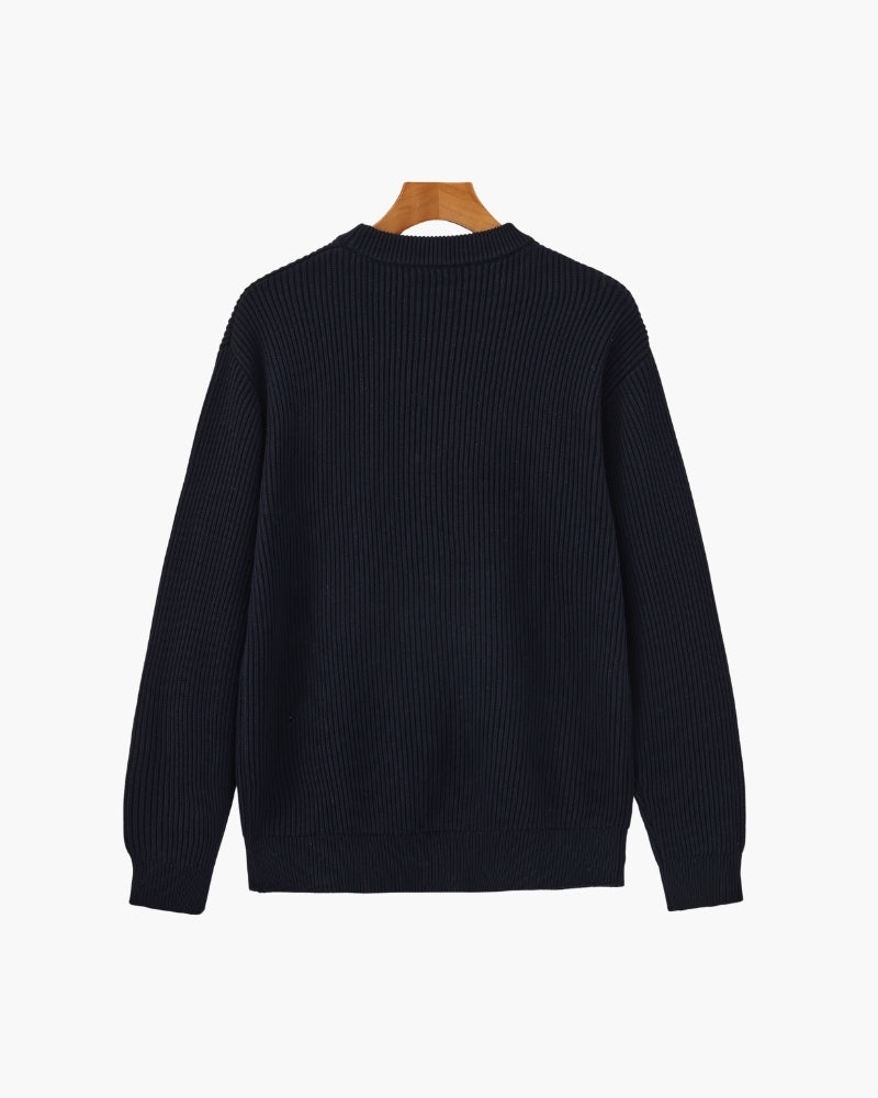 Heritage Rib Knit Crewneck Sweater | Europa