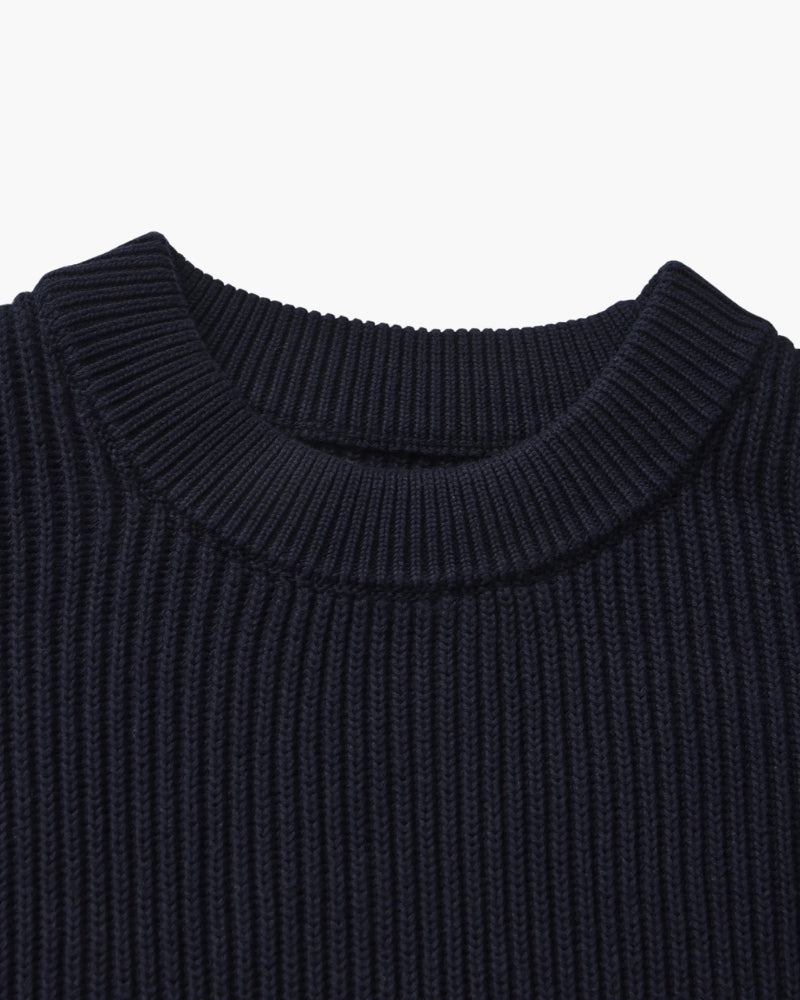 Heritage Rib Knit Crewneck Sweater | Europa