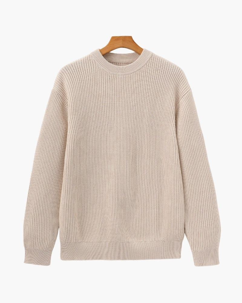 Heritage Rib Knit Crewneck Sweater | Europa