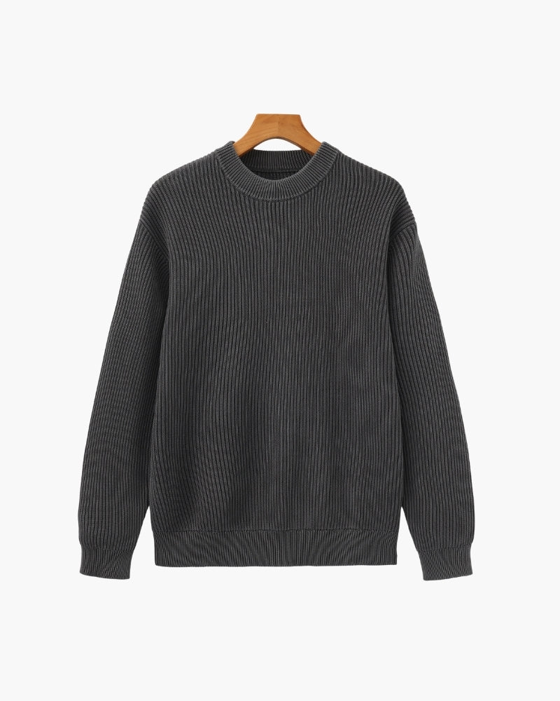 Heritage Rib Knit Crewneck Sweater | Europa
