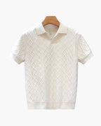 Deauville Textured Knit Polo Shirt | Europa