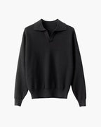 Lanark Textured Knit Polo Sweater | Europa