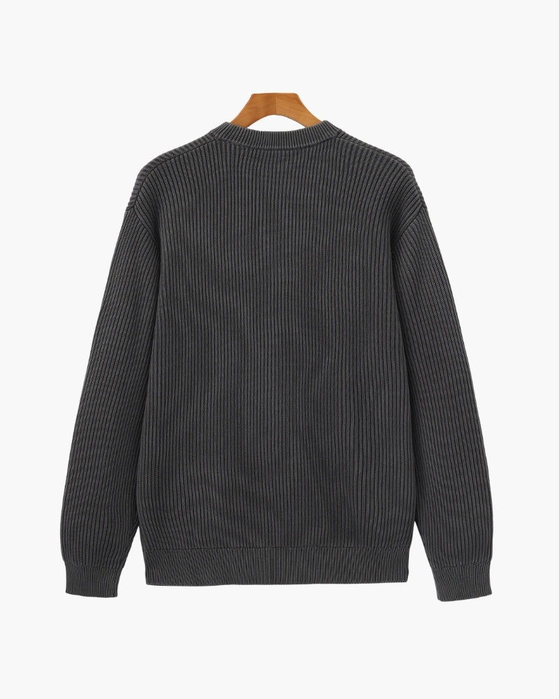 Heritage Rib Knit Crewneck Sweater | Europa