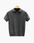 Deauville Textured Knit Polo Shirt | Europa