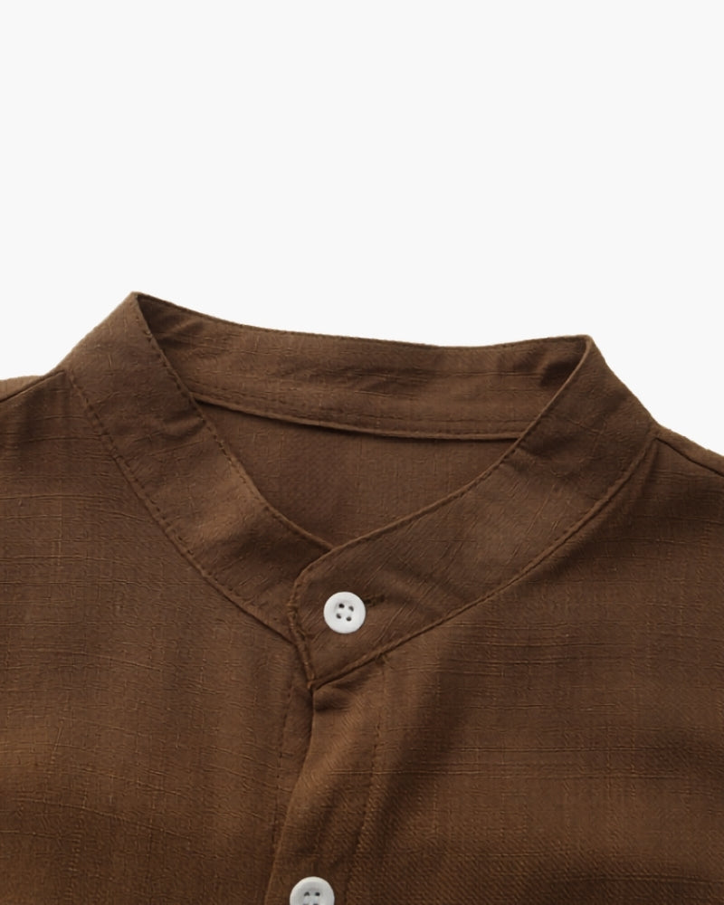 St. Moritz Mandarin Collar Shirt | Europa