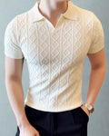Deauville Textured Knit Polo Shirt | Europa