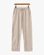 Cannes Pure Linen Drawstring Trousers | Europa