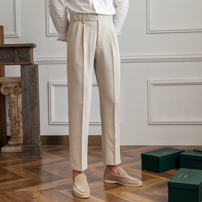 Paris Buckle-Detail Tailored Trousers | Europa
