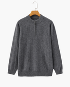 Belgravia 100% Cashmere Ribbed Half-Zip | Europa