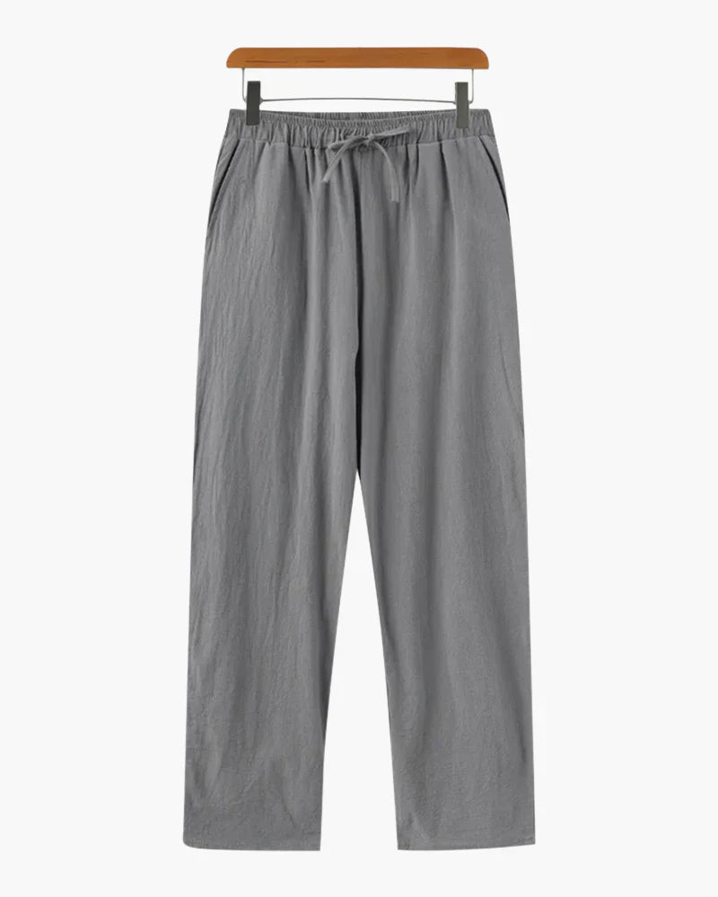 Cannes Pure Linen Drawstring Trousers | Europa