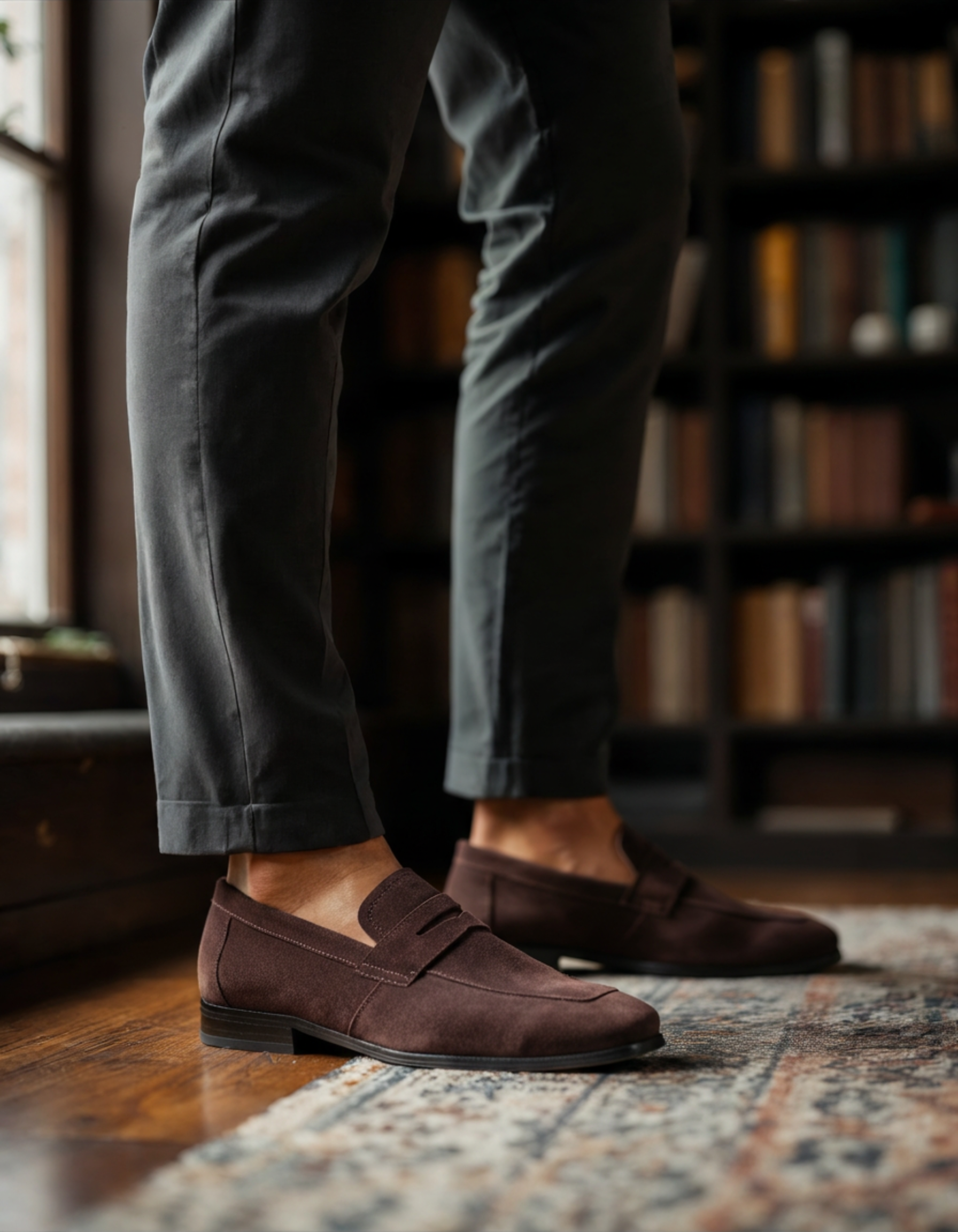 Oxford Suede Penny Loafers | Europa