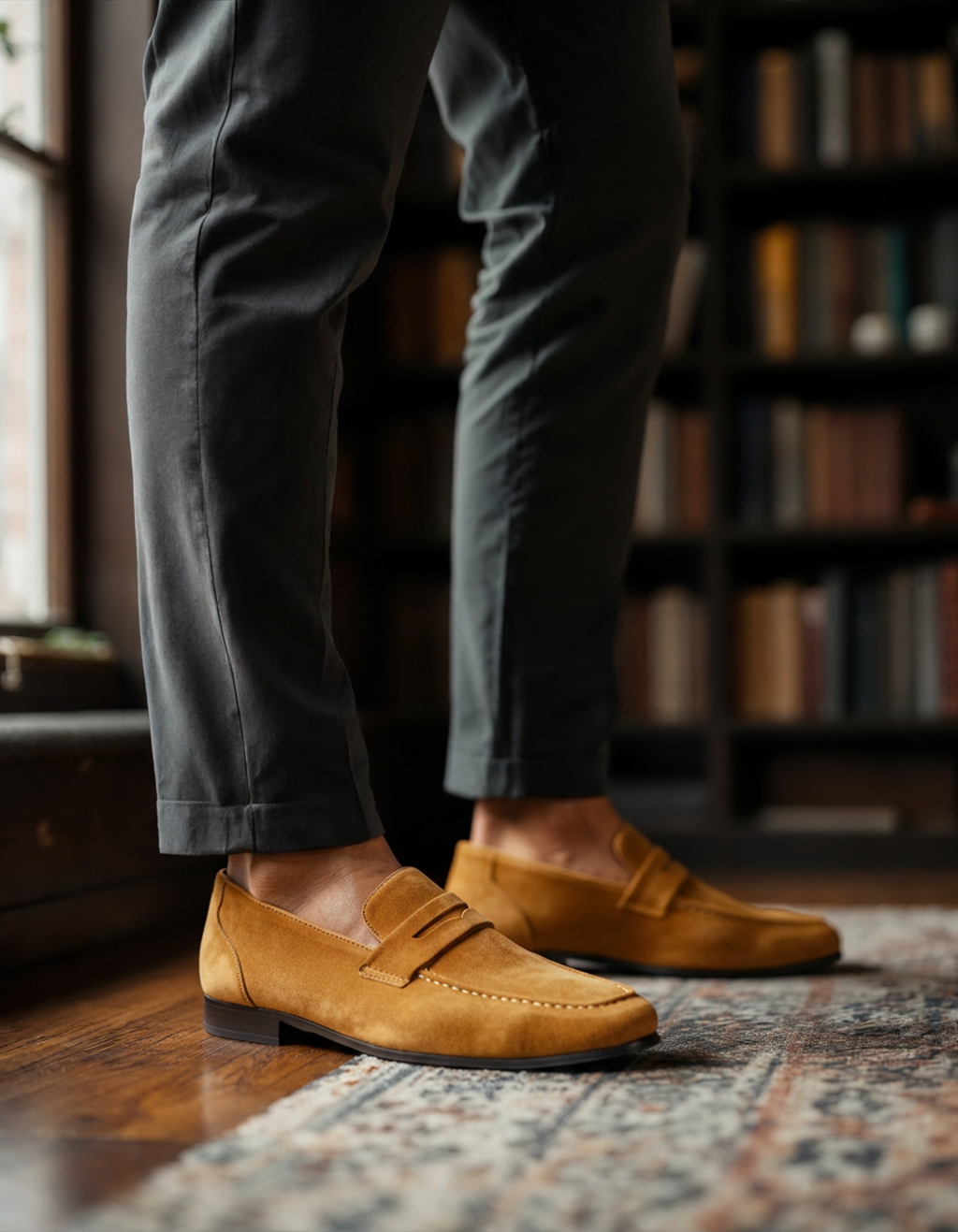 Oxford Suede Penny Loafers | Europa