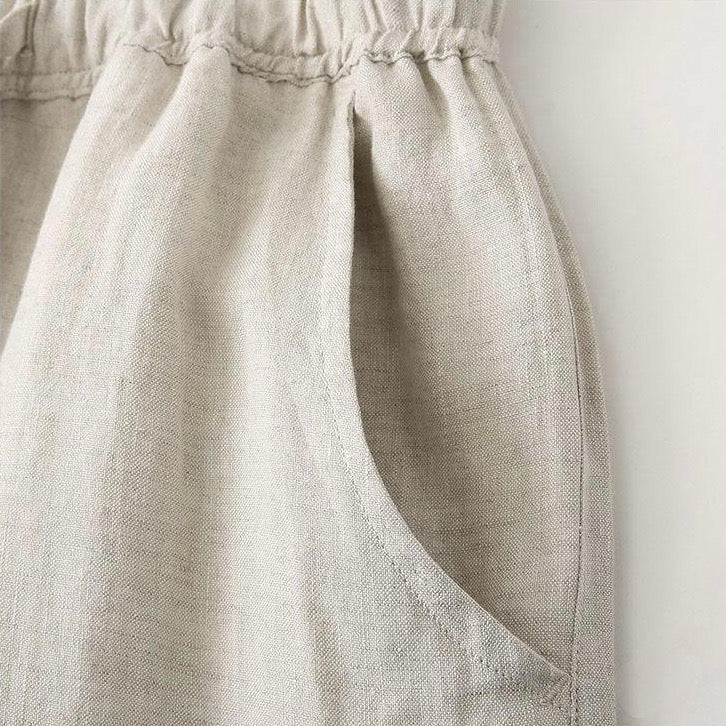 Cannes Pure Linen Drawstring Trousers | Europa