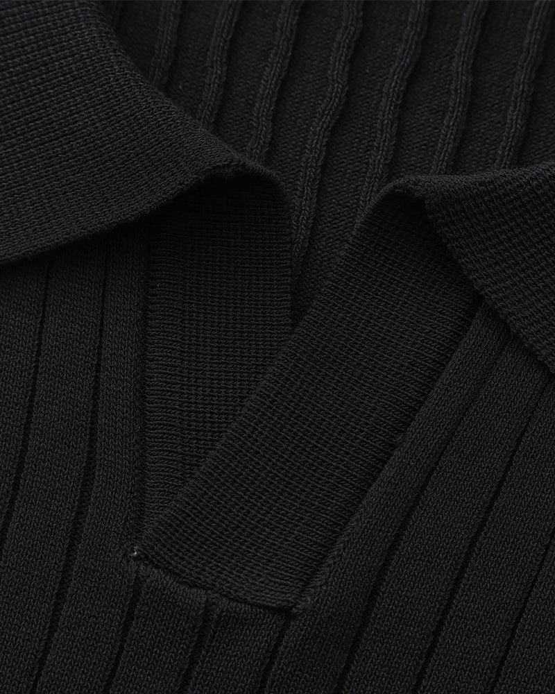 Ravello Ribbed Knit Polo Shirt | Europa