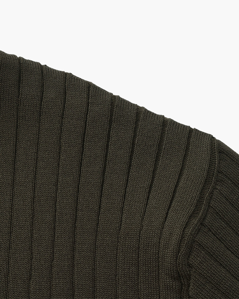 Ravello Geripptes Strick-Poloshirt