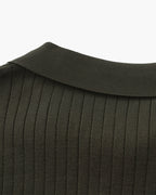 Ravello Geripptes Strick-Poloshirt