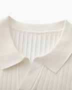 Ravello Geripptes Strick-Poloshirt