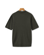 Ravello Geripptes Strick-Poloshirt