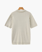 Ravello Ribbed Knit Polo Shirt | Europa