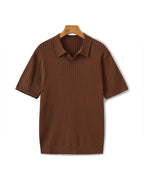 Ravello Ribbed Knit Polo Shirt | Europa