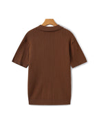 Ravello Ribbed Knit Polo Shirt | Europa
