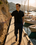 St. James Mandarin Collar Polo Shirt | Europa