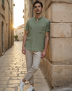 St. James Mandarin Collar Polo Shirt | Europa