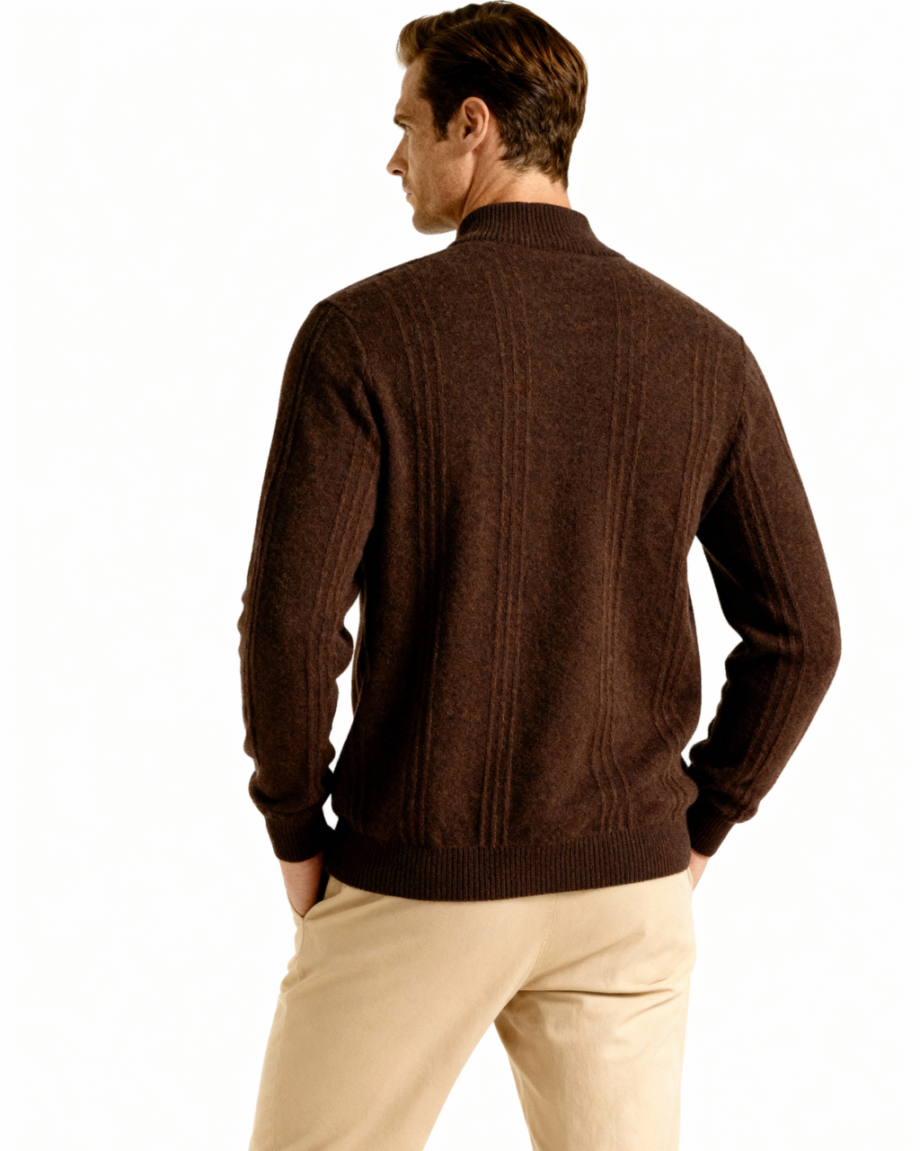 Belgravia 100% Cashmere Ribbed Half-Zip | Europa