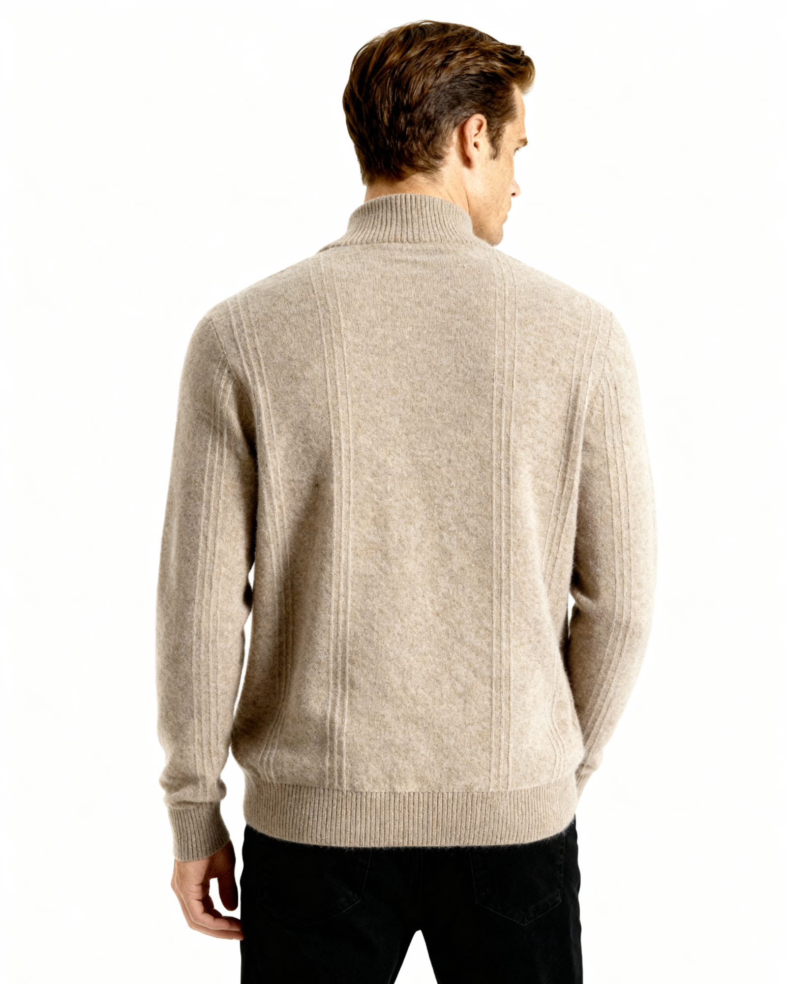 Belgravia 100% Cashmere Ribbed Half-Zip | Europa