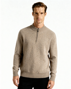 Belgravia 100% Cashmere Ribbed Half-Zip | Europa