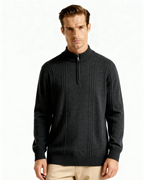 Belgravia 100% Cashmere Ribbed Half-Zip | Europa