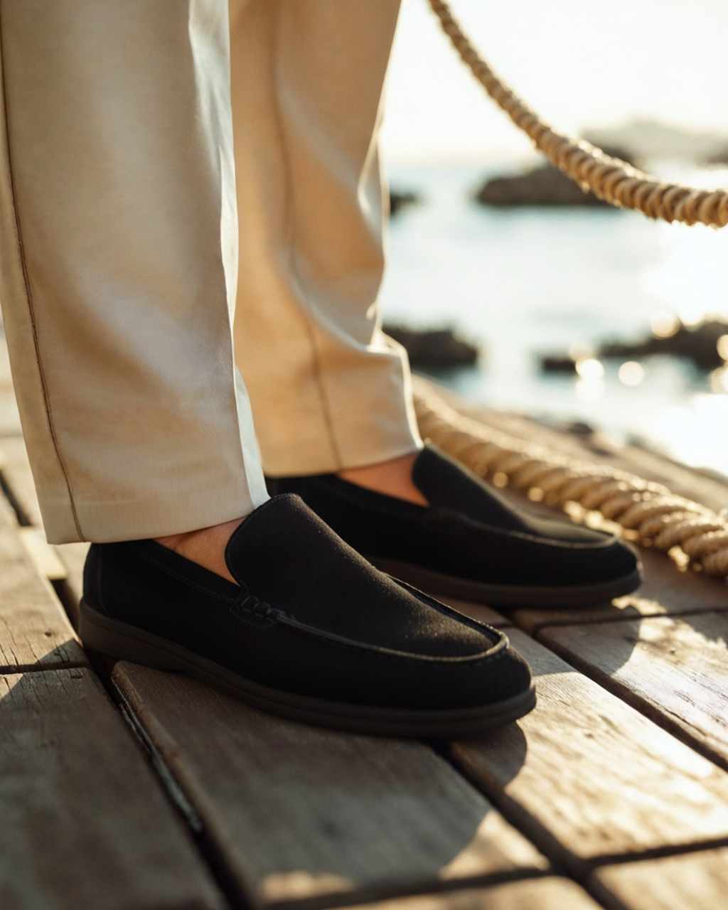 Heritage Suede Loafers with Black Sole | Europa