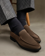 Heritage Suede Loafers with Black Sole | Europa