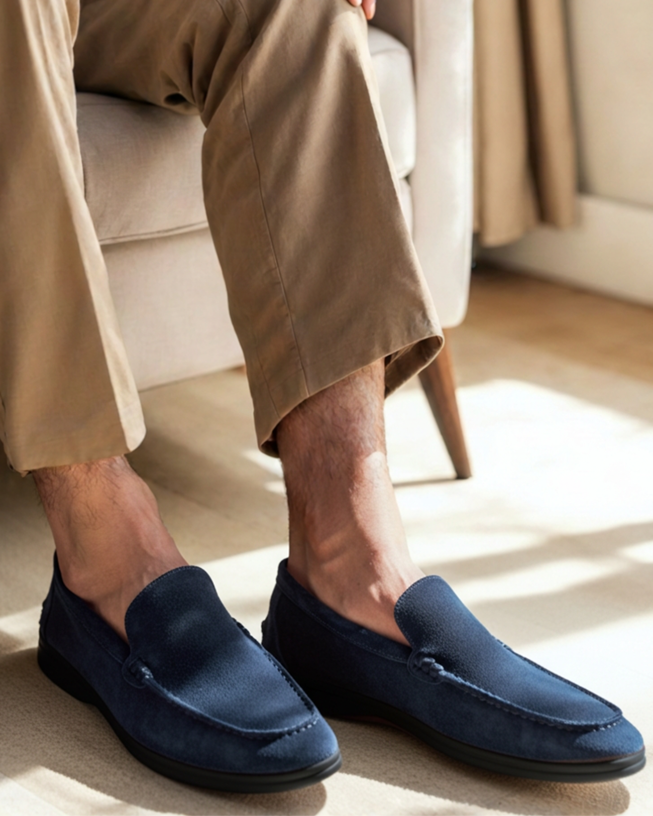 Heritage Suede Loafers with Black Sole | Europa