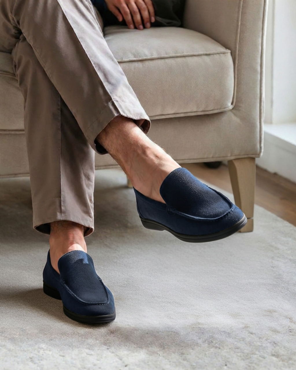 Heritage Suede Loafers with Black Sole | Europa