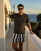 Ravello Ribbed Knit Polo Shirt | Europa